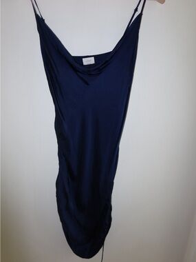 Wilfred Navy Slip Mini Dress
